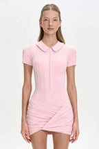 Pure & Slim Fit Bodycon Skirted Bodysuit Short Mini Dress