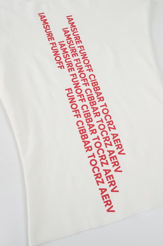 Casual Street Letter Print Minimalist T-Shirt