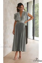 Loose Zipper Trendy Pleated Party Dress