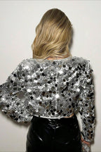 Silver Sequin Coat