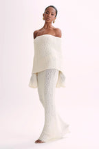 Off Shoulder One Knit Sweater Dress