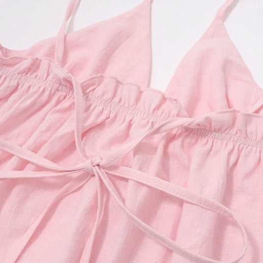 Solid Slim Tie Cami Top