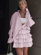 Striped Blouse And Layered