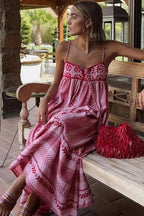 Boho Spaghetti Strap Tassel Dress