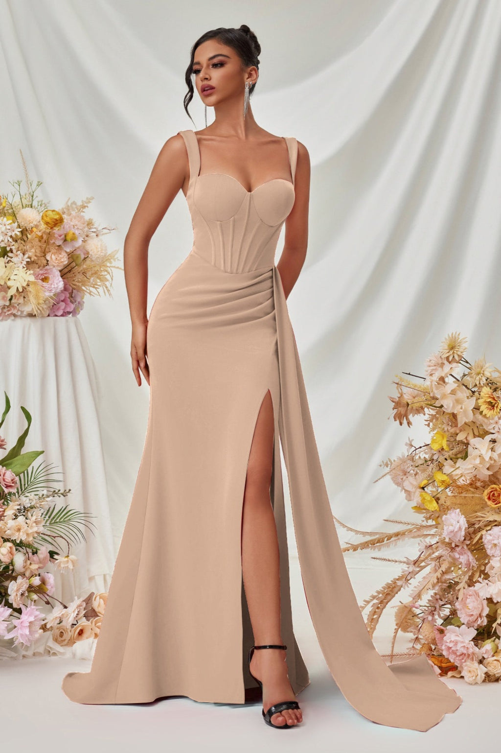 Bodycon Slit Maxi Party Dress