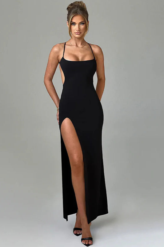 Summer Split Dress Slim Fit Spaghetti Strap Party