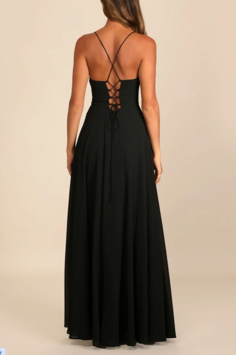 Halter Backless Maxi Formal Dress