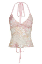 Sweet Shee Sequin Lace Halter Top