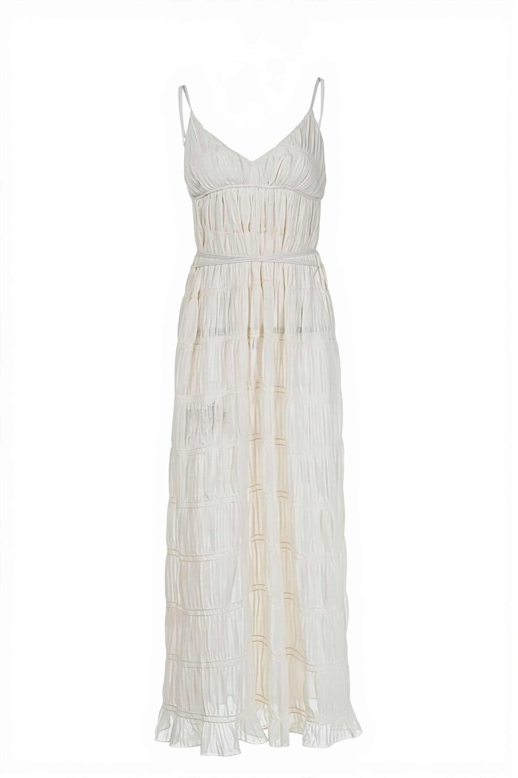 Deep V Ribbed Knit Cami Elegant Maxi Dress