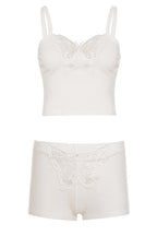 Lace Butterfly Low Waist Two Piece Set