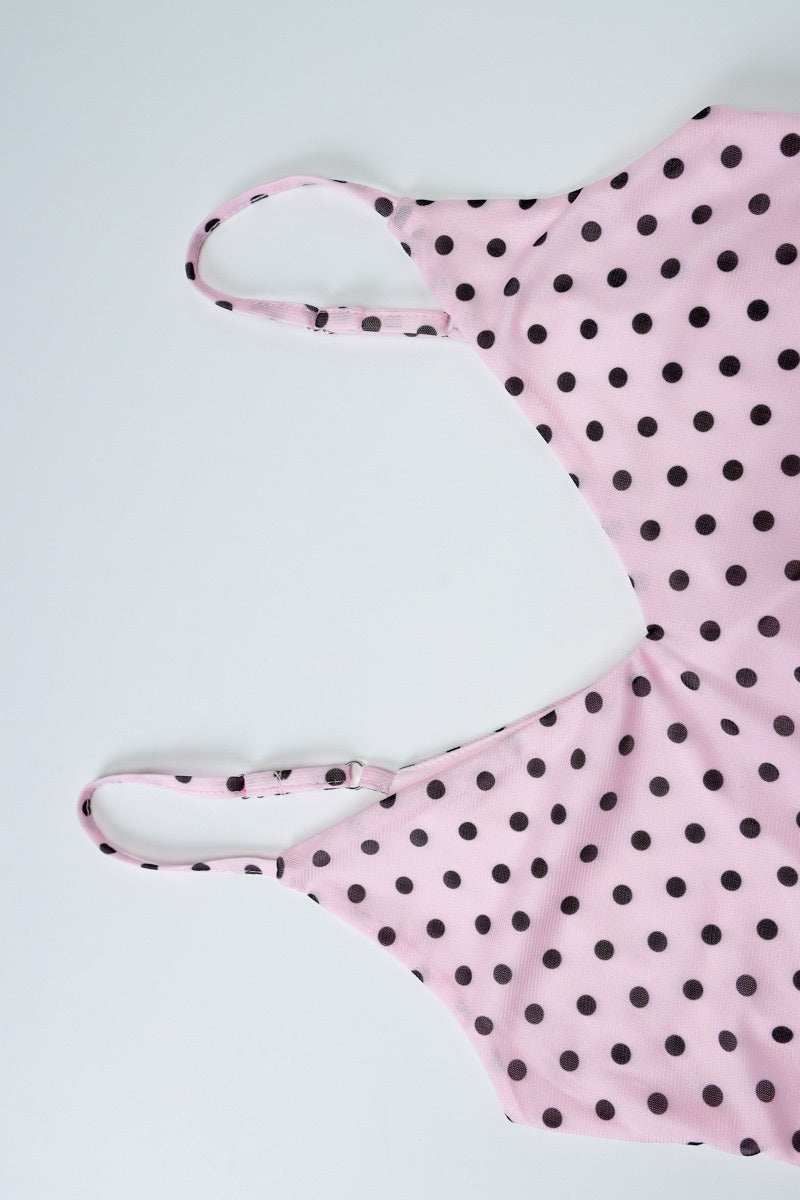 Polka Dot V Neck Cami Top