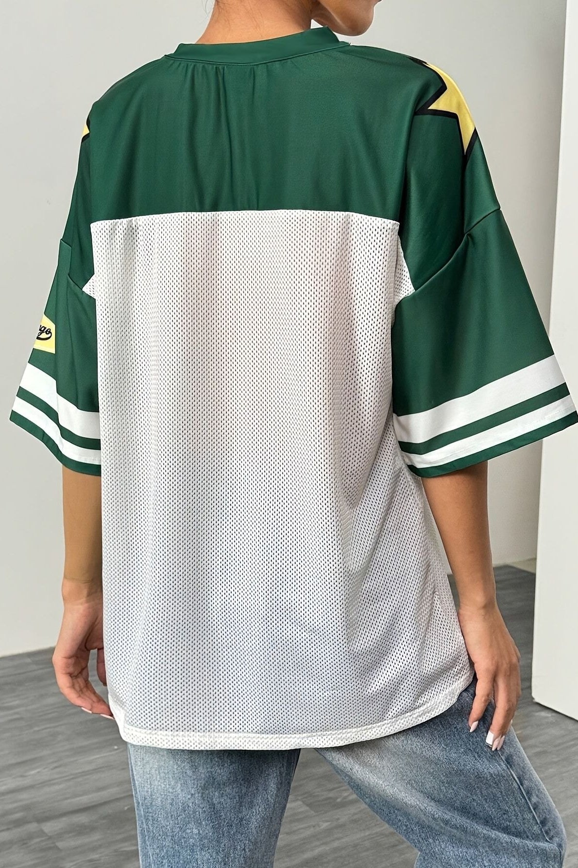 Loose Street Print Color Block Sporty T-Shirt