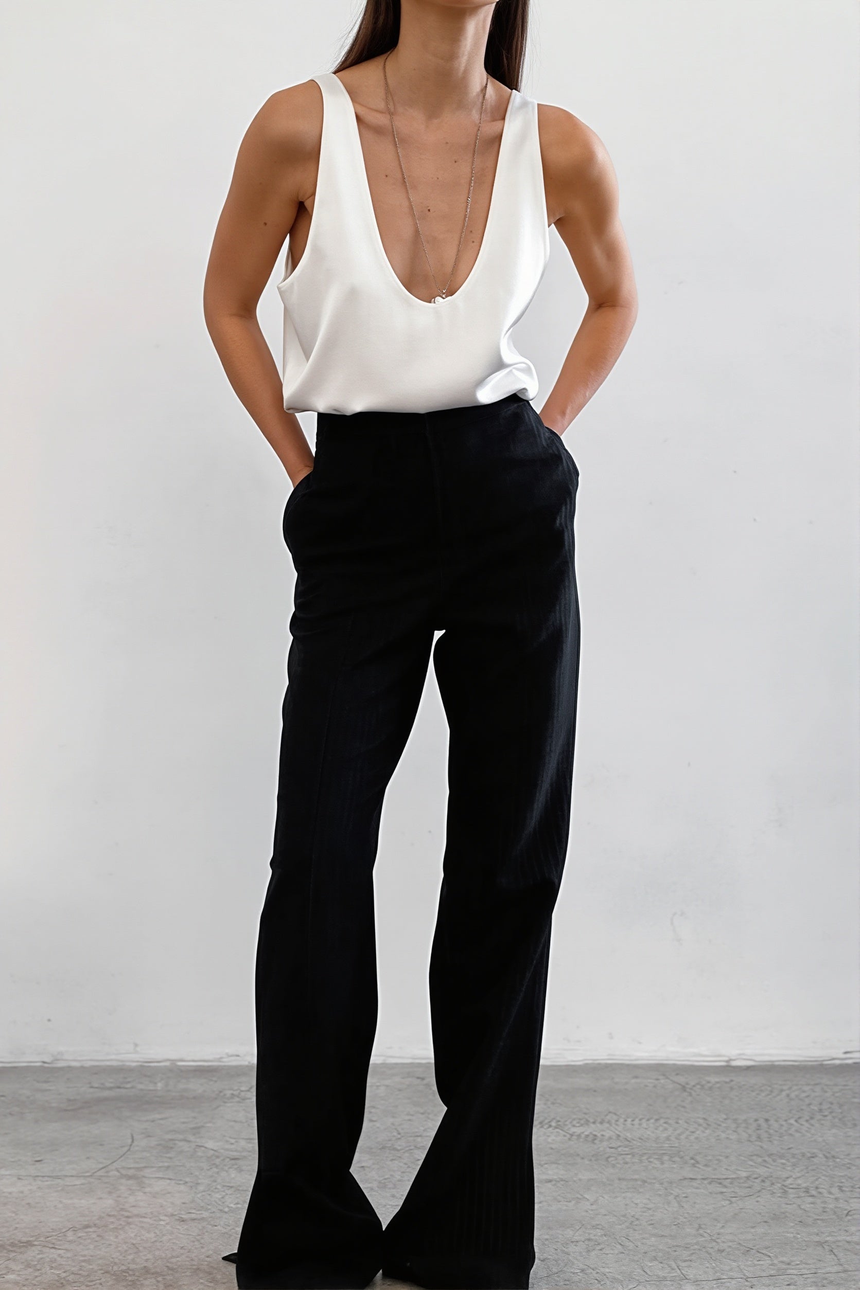 Ice Silk Deep V Layering Cami Top