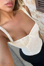 Lace Boned Corset Tank Top