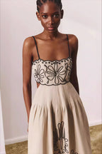 Boho Embroidered Maxi Dress