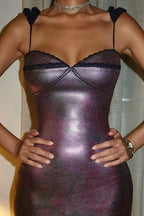 Solid Cami Waist Cinched Mini Dress