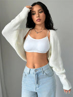 Loose Fit Knit Shrug Cardigan