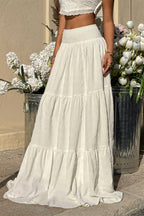 High Rise Layered Flowy Skirt