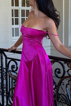 Cami Slim Fit Back Tie Long Prom Dress