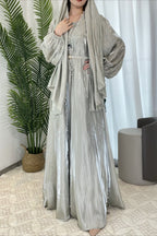 Shimmer Tulle Inner Skirt Outer Headscarf Three Piece Prom Dress