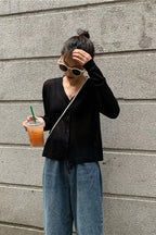 V-Neck Lightweight Knit Cardigan