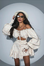 Cutout Lace Off-The-Shoulder Mini Dress