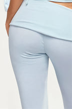 Low Rise Lace Up Stretchy Capri Pants