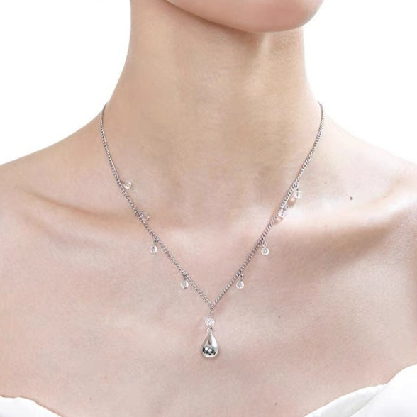 Waterdrop Pearl Double Layer Stackable Necklace