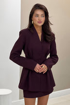 V Neck Waist Detail Blazer