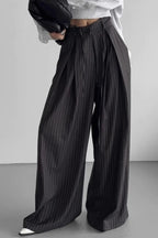Stripe High Waist Wide Leg Pants