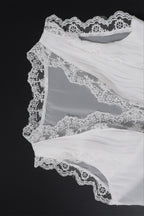 Lace Trim Tie Back Slim Skirt Set