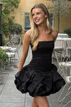 Spring Elegant Ruched Corset Dress With Layered Skirt Party