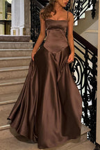 Cami Slim Fit Back Tie Long Prom Dress
