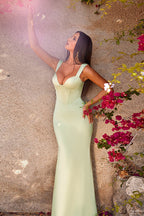 V-Neck Cami Waist-Cinched Bodycon Party Dress