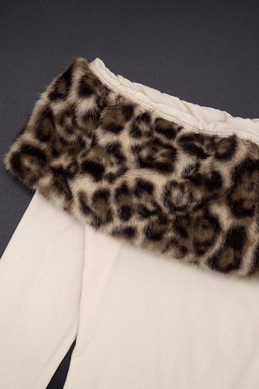 Asymmetric Fuzzy Off Shoulder Long Sleeve Tee