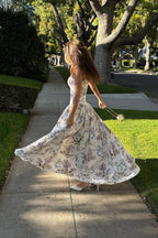 Cami Fitted Waist Elegant Floral Dress