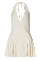 Solid Ruffle Waist Bodycon Mini Dress