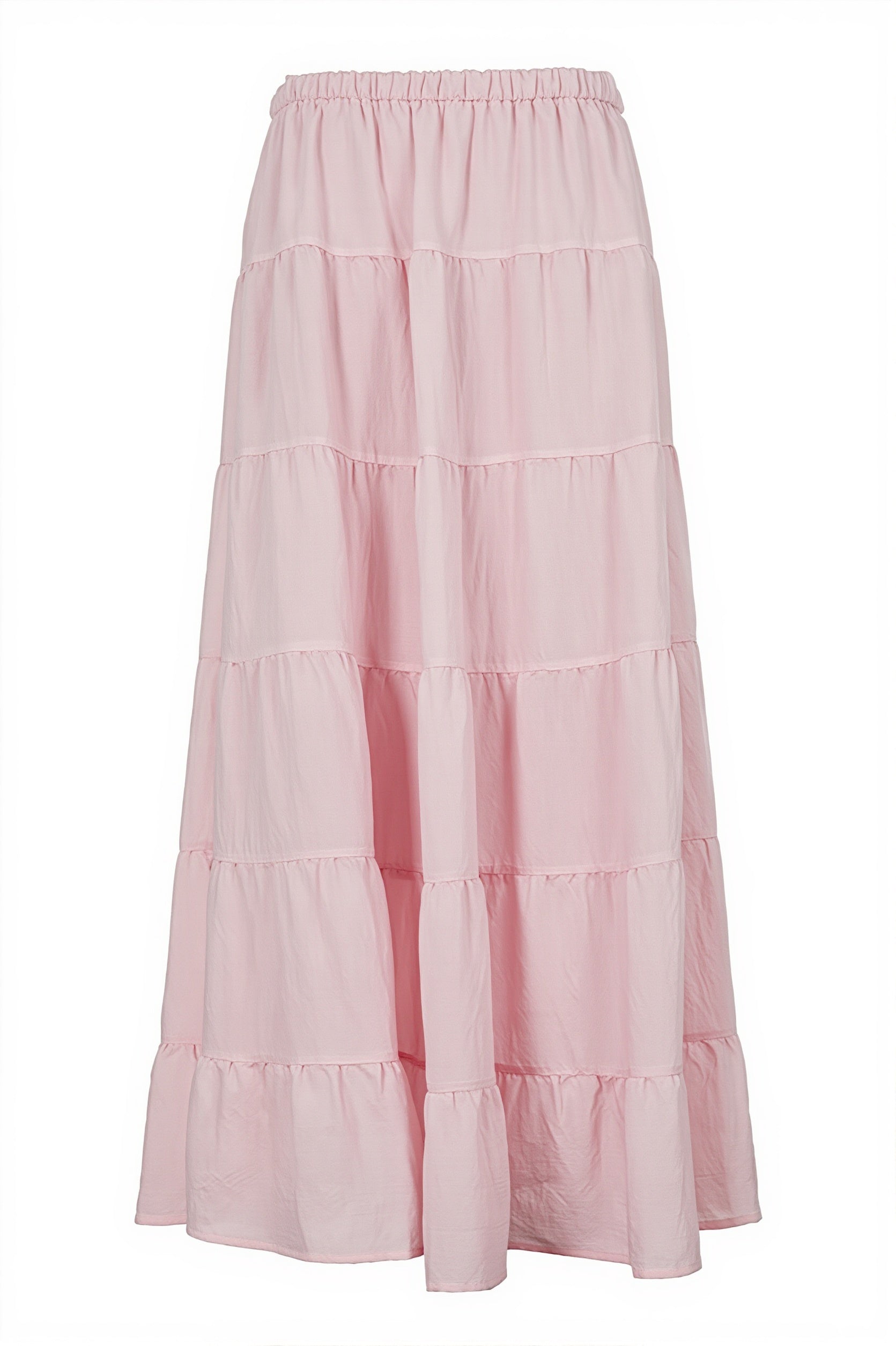 Color Block Tiered Ruffle Flowy Skirt