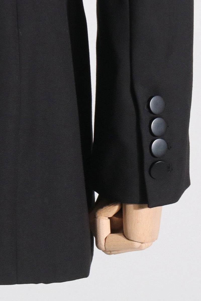 Stylish V-Neck Sheer Mesh Blazer