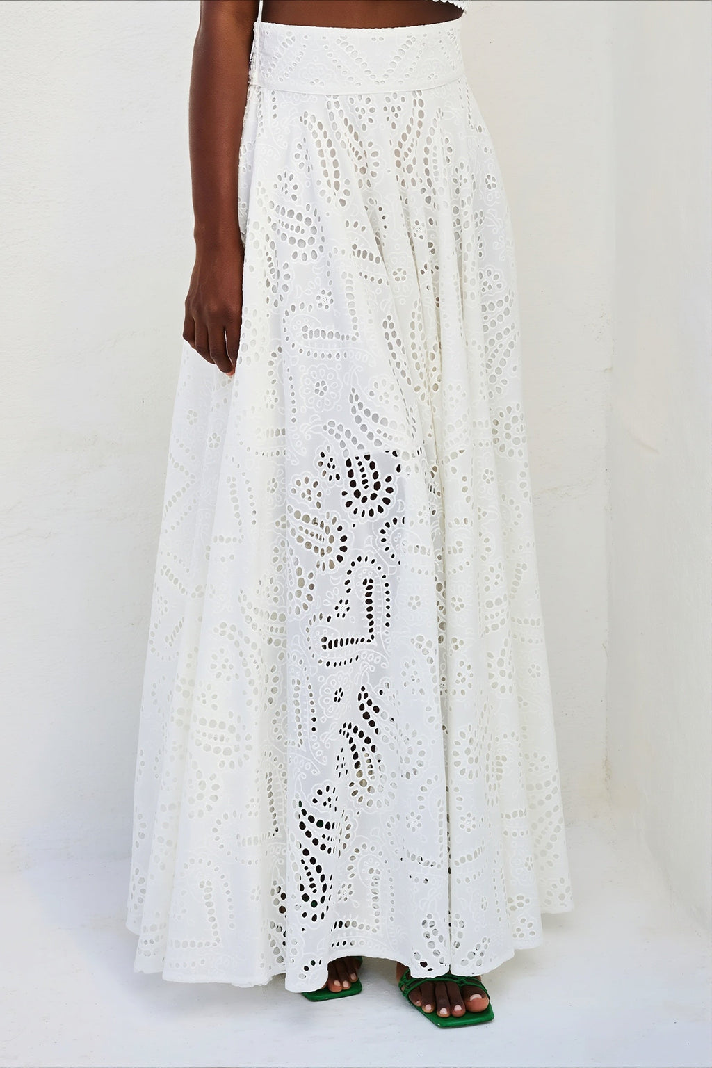 Hollow Out Pocket Vacation Maxi Skirt Set