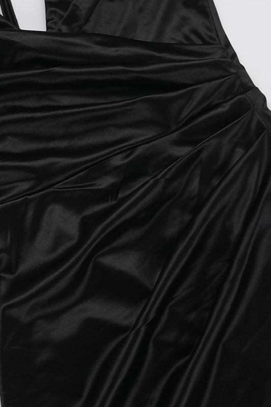 Halter Neck Crisscross Split Maxi Dress Party