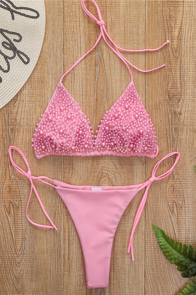 Solid Pearl Bikini Set