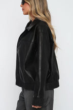Pu Leather Baseball Jacket