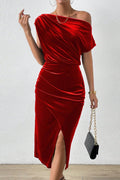Off-The-Shoulder Bodycon Cocktail Dress