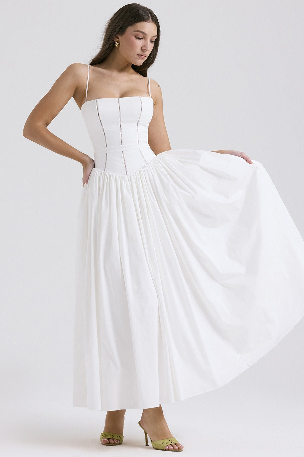 Elegant Gentle Floral Cami Fairy Maxi Dress