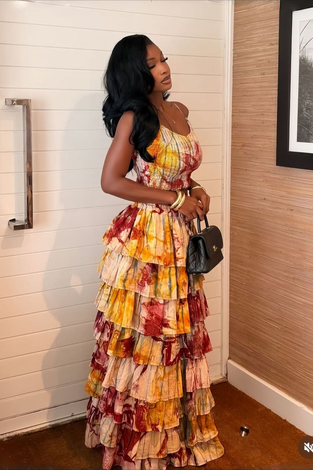Cami Tiered Ruffle Two Piece Skirt Sets