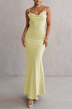 3D Flower Cami Open Back Maxi Dress
