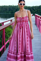 Boho Spaghetti Strap Tassel Dress