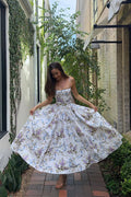 Cami Fitted Waist Elegant Floral Dress