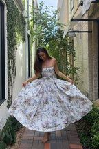 Cami Fitted Waist Elegant Floral Dress